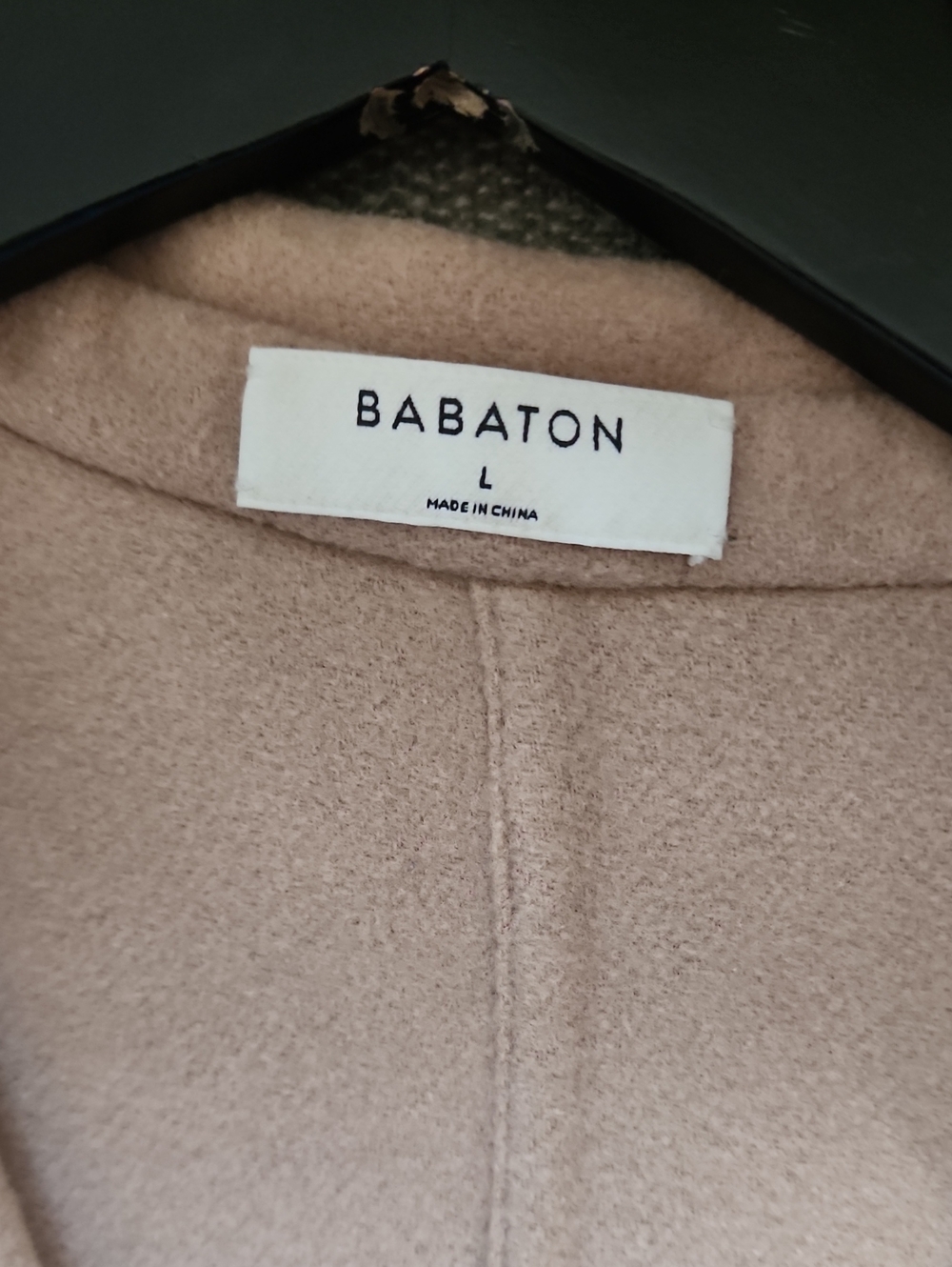 Babaton Aritzia Beige Blush Drape Coat Open Front Jacket L - Picture 7 of 8